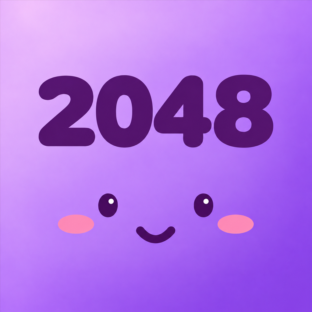 Jello 2048 app icon: a smiling jelly cube with 2048